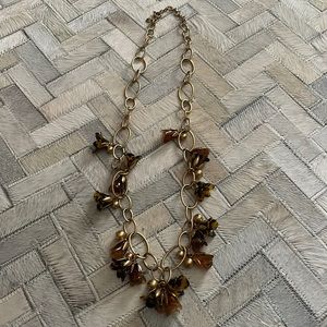 J. Crew gold and tortoise necklace